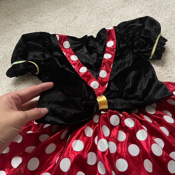 Child Red Polka Dot Minnie Mouse Costume Dress - Disney - S (4-6) - Picture 3 of 5